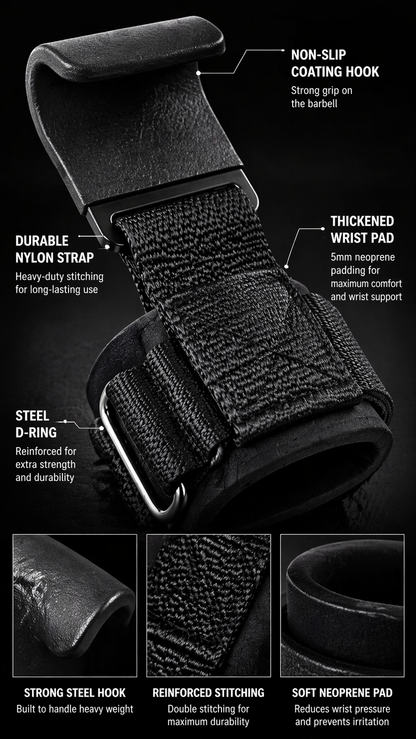LiftLab Pro Lifting Hooks (Heavy Duty Grip Support)